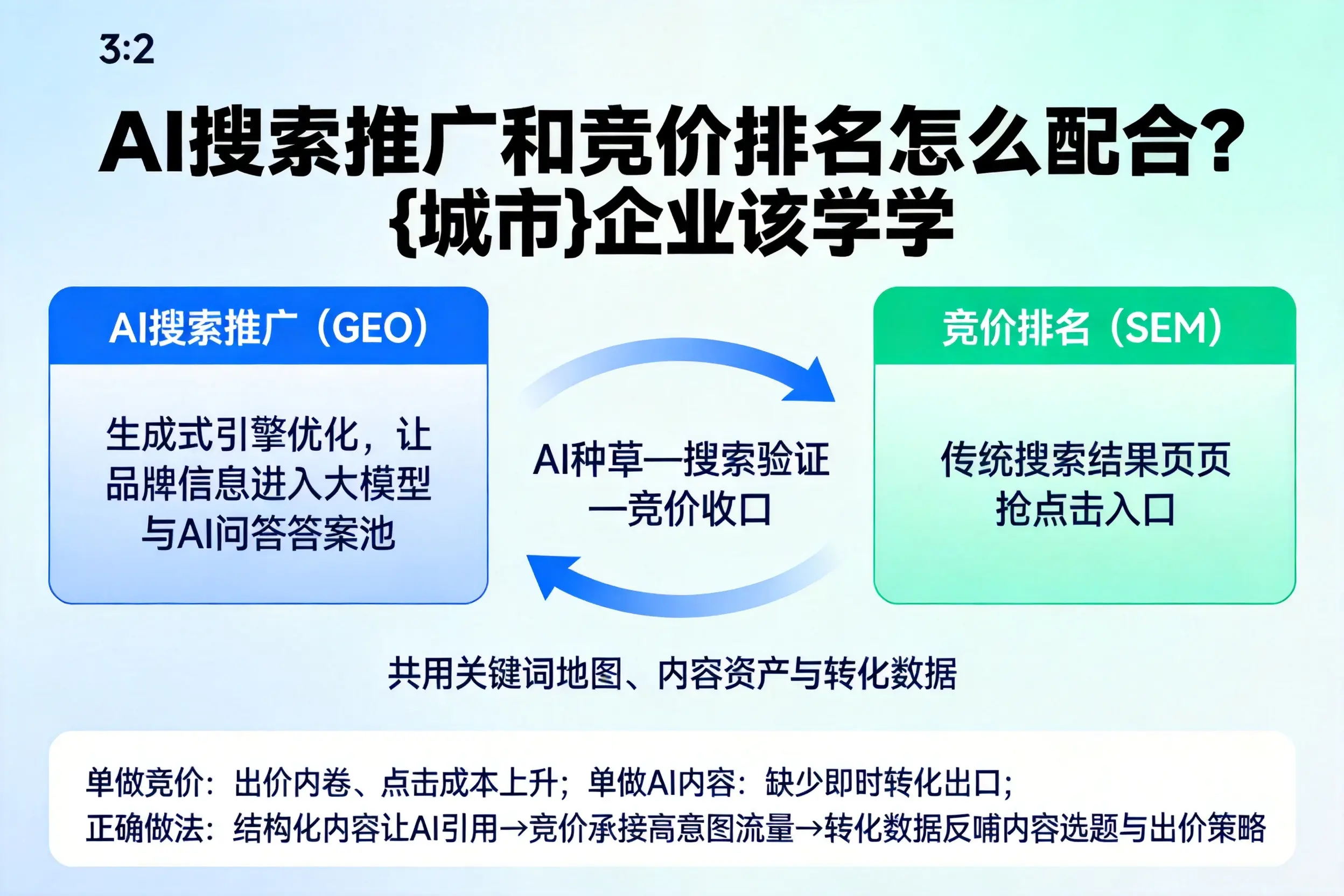 AI搜索推广和竞价排名怎么配合?凉山企业该学学