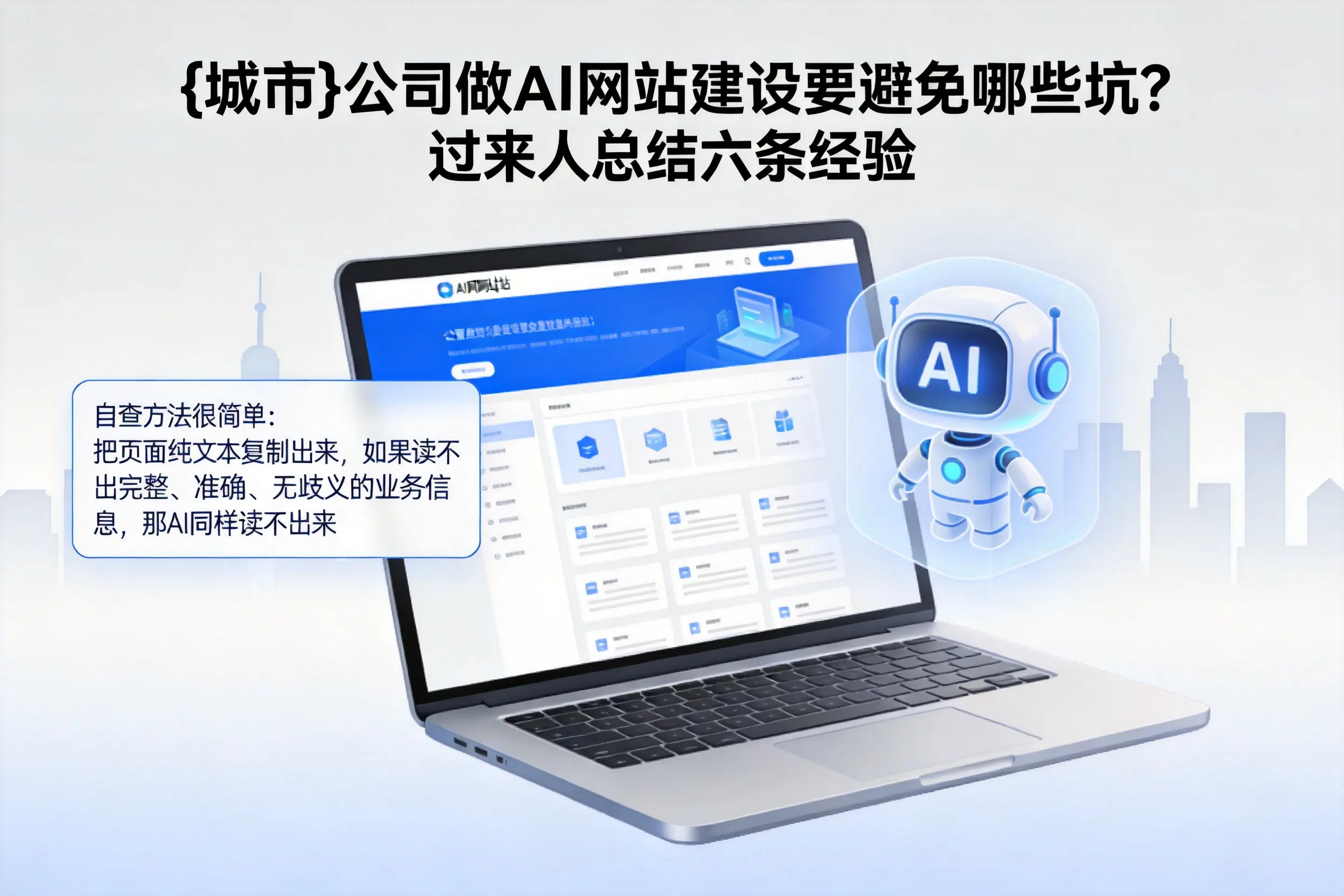 凉山公司做AI网站建设要避免哪些坑?过来人总结六条经验