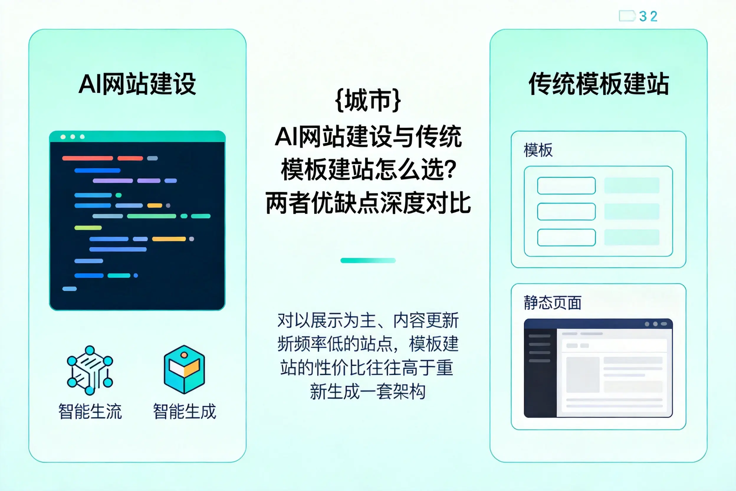 凉山AI网站建设与传统模板建站怎么选？两者优缺点深度对比