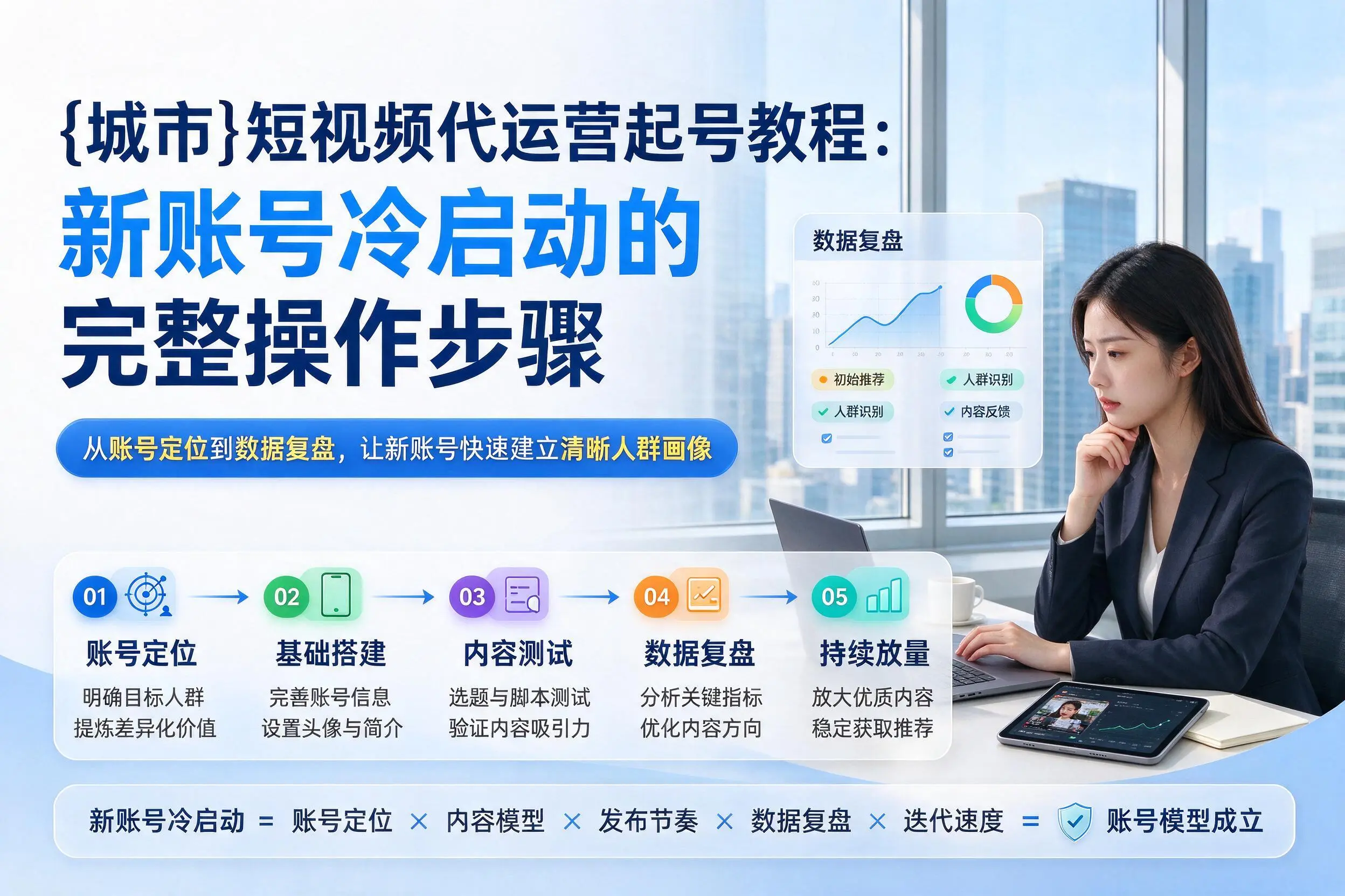 凉山短视频代运营起号教程:新账号冷启动的完整操作步骤