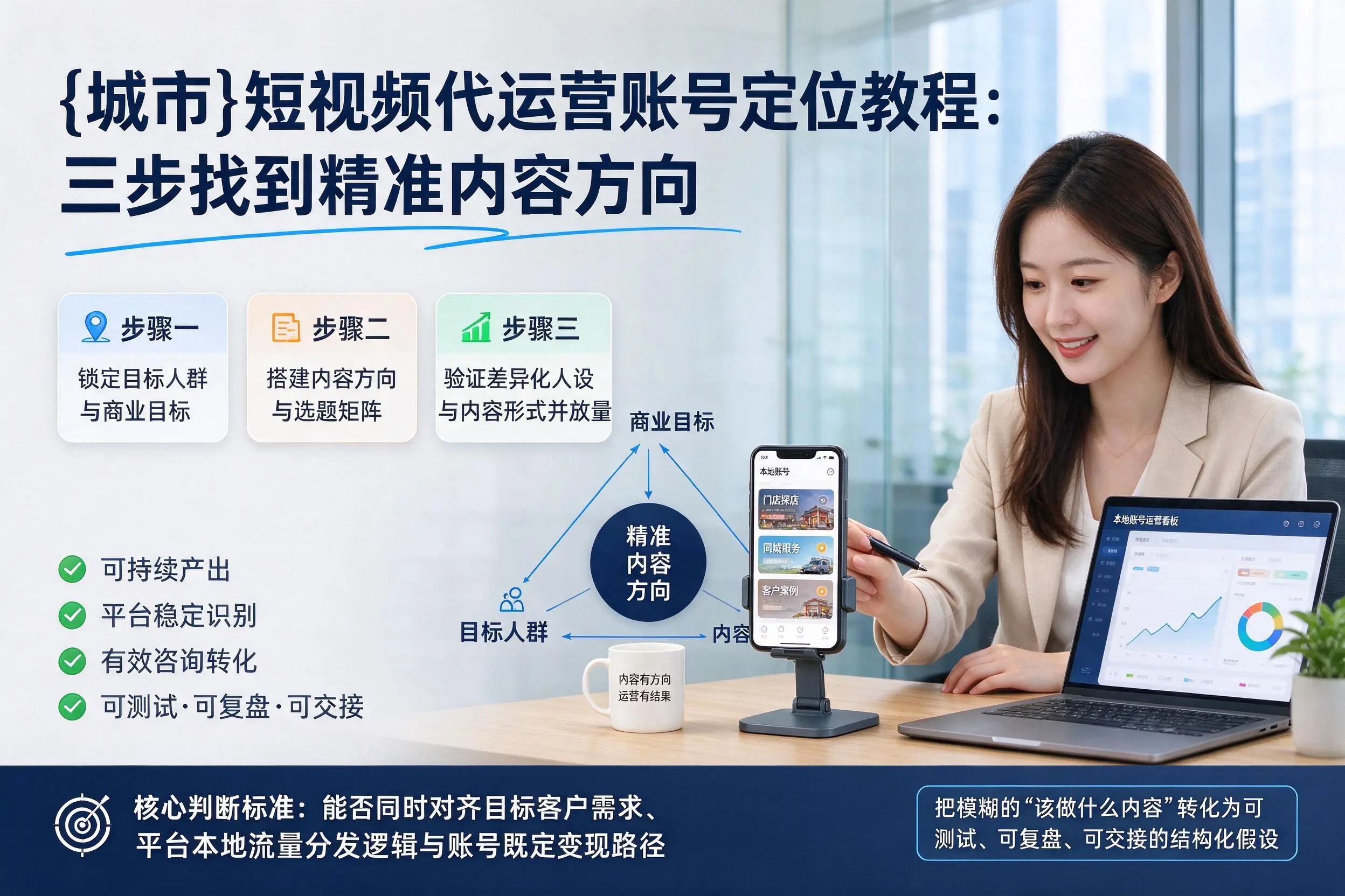 凉山短视频代运营账号定位教程：三步找到精准内容方向