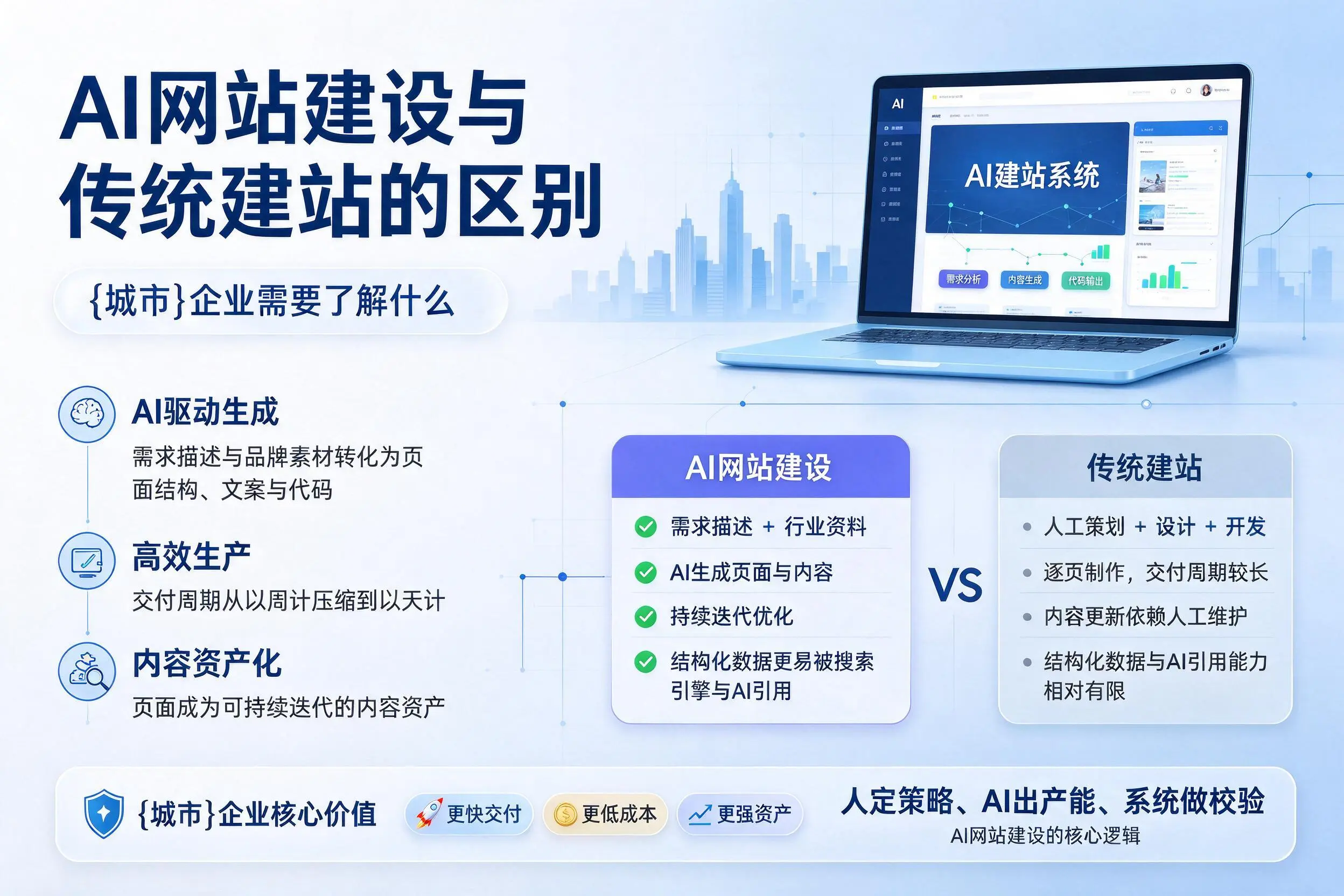 AI网站建设与传统建站的区别，凉山企业需要了解什么