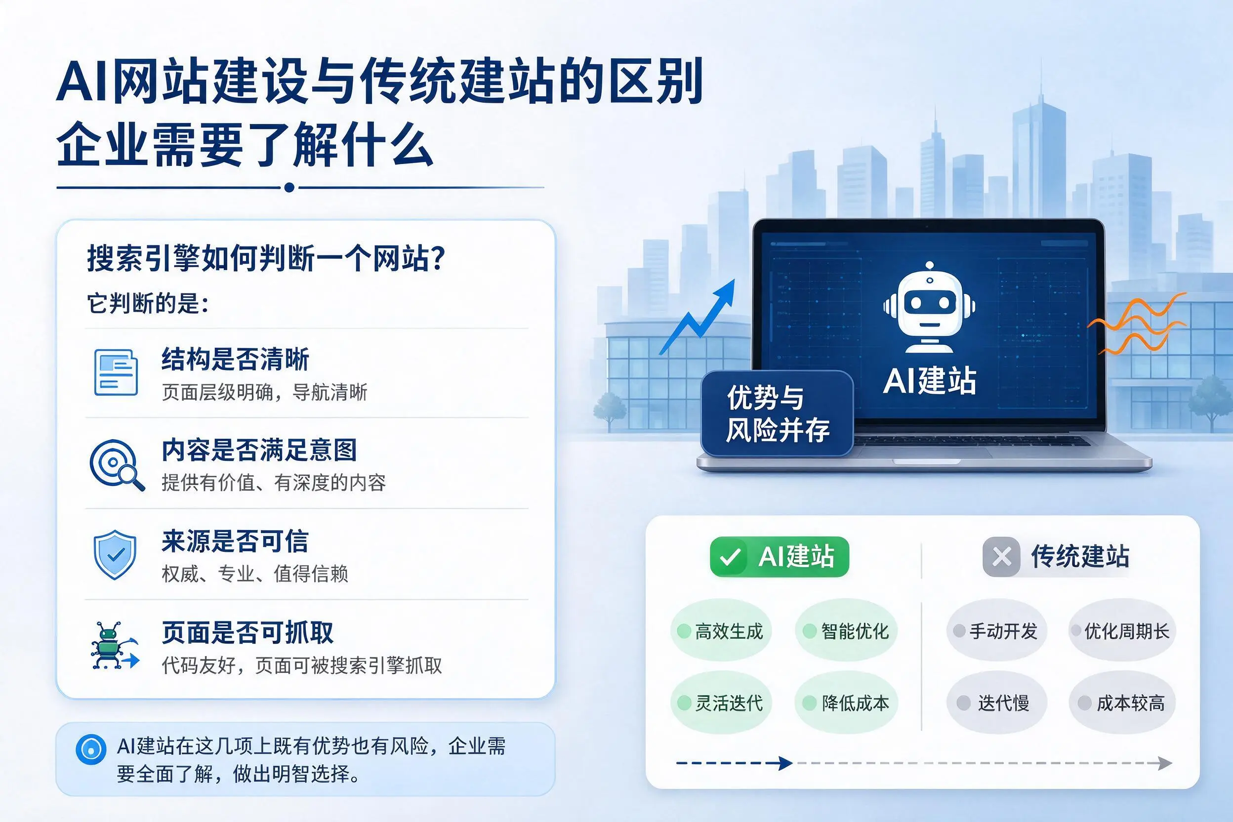 AI网站建设与传统建站的区别，凉山企业需要了解什么