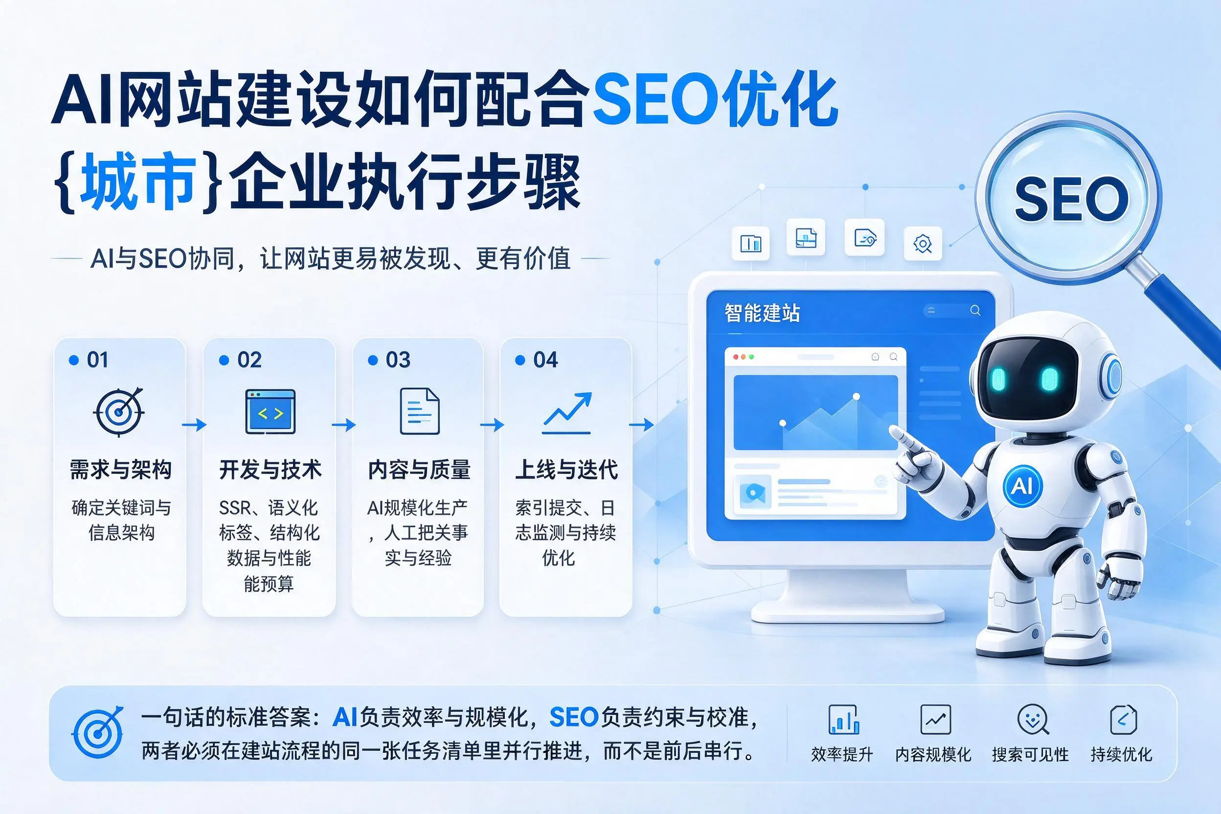 AI网站建设如何配合SEO优化，凉山企业执行步骤