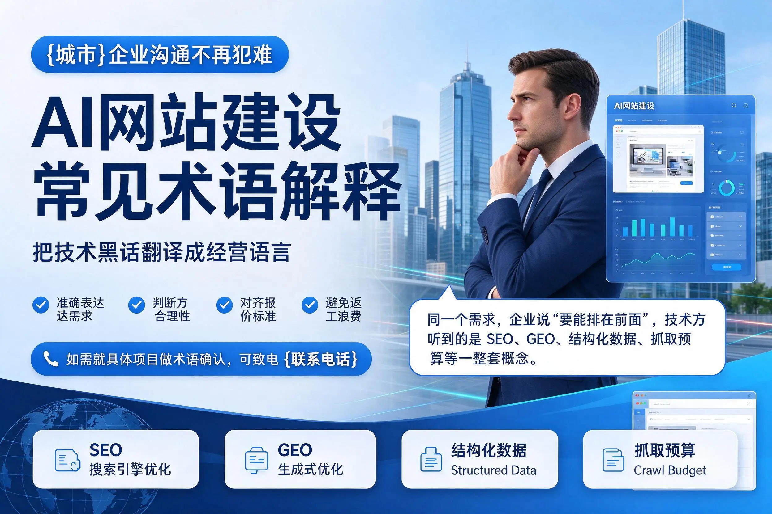 AI网站建设常见术语解释,凉山企业沟通不再犯难