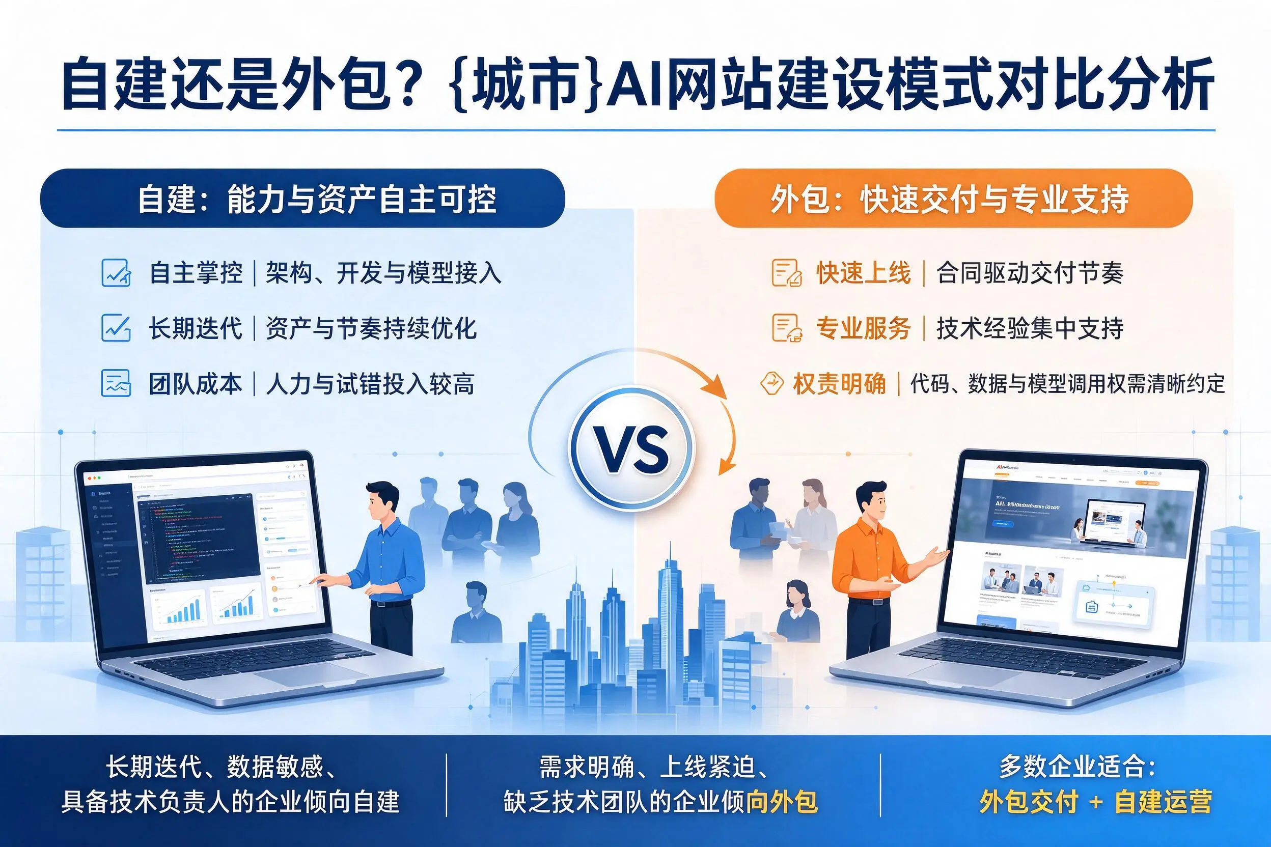 自建还是外包?凉山AI网站建设模式对比分析