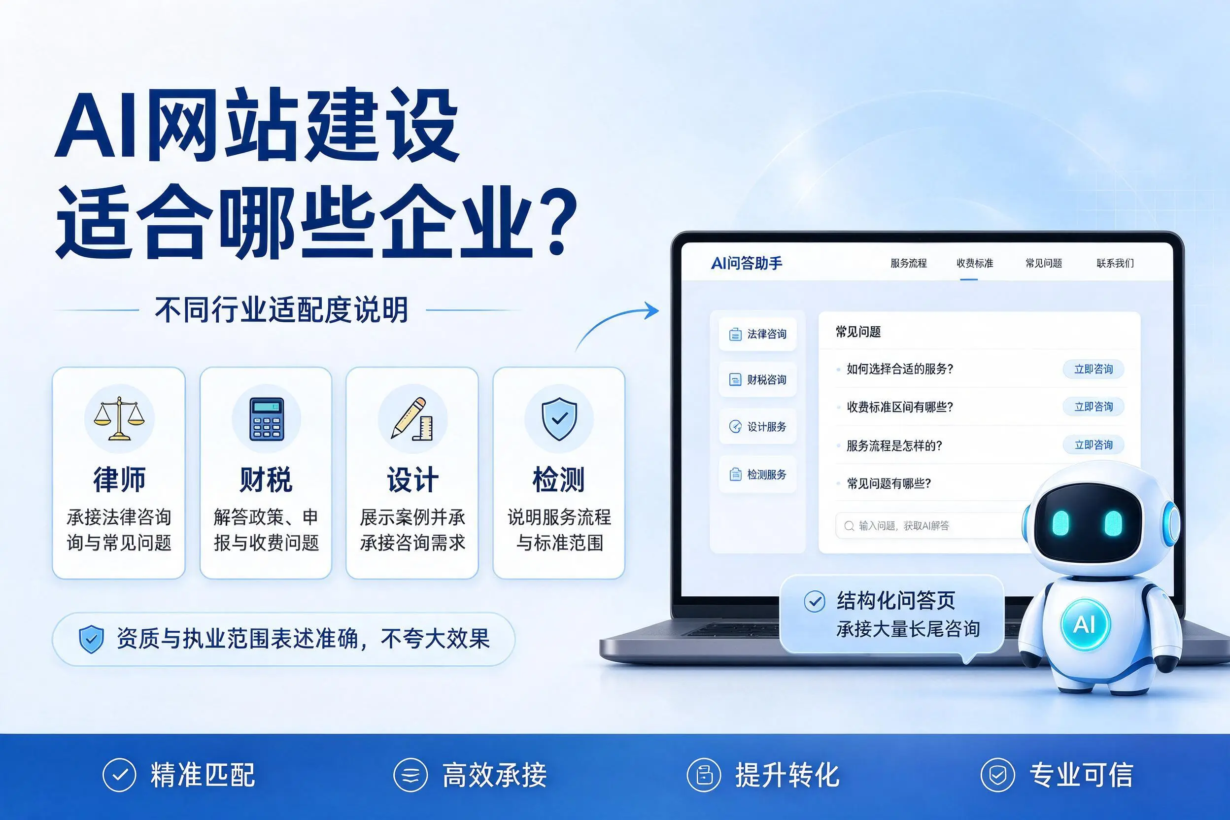 AI网站建设适合哪些企业?凉山不同行业适配度说明