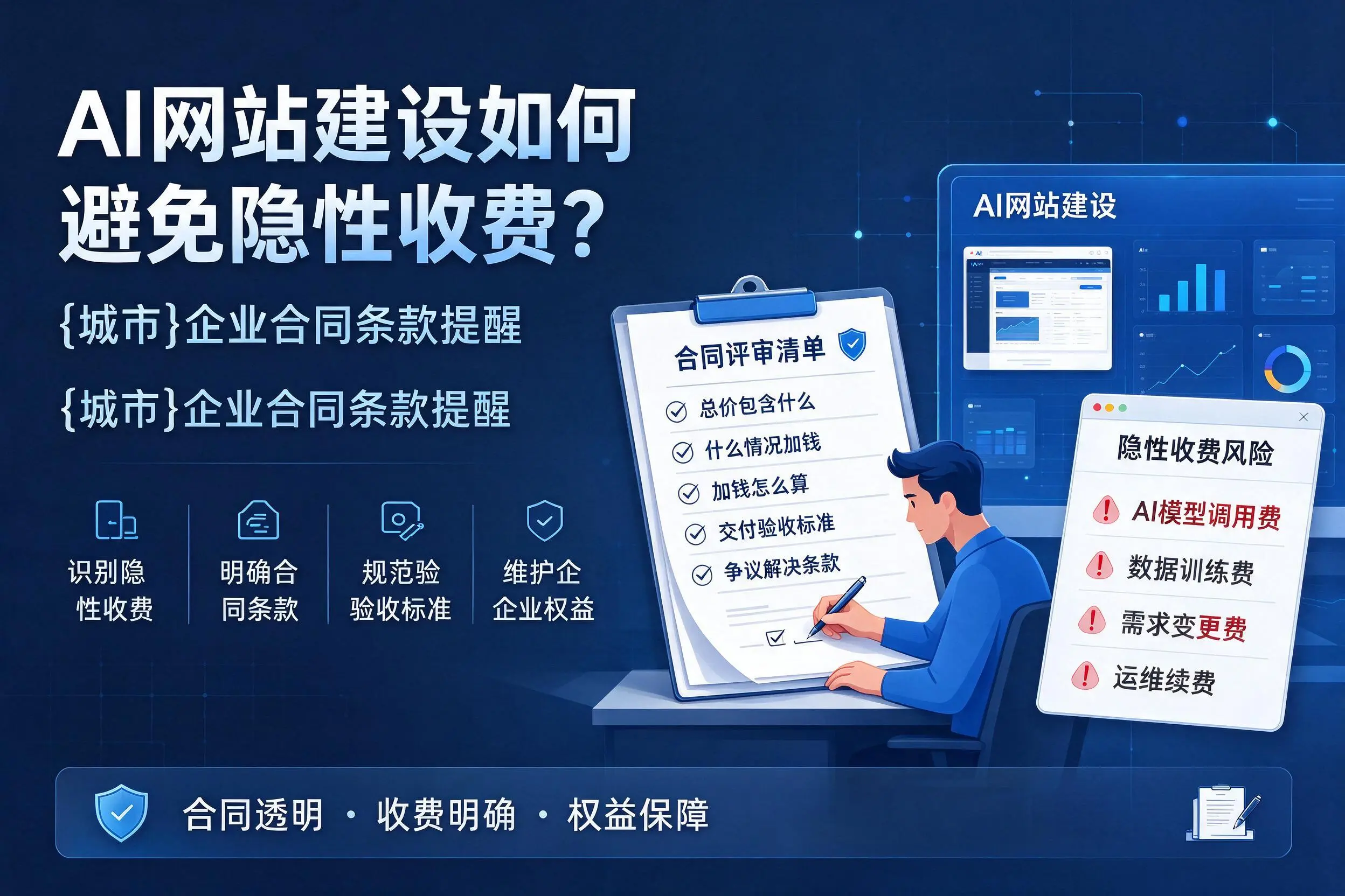AI网站建设如何避免隐性收费?凉山企业合同条款提醒